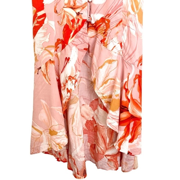 ABEL THE LABEL Flower Bomb Lola Button Front Hi Low Maxi Dress - Picture 6 of 10